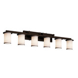 Justice Design FAB-8786-10 Textile Dakota 6-Light Bathroom Lighting Fixture