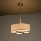 Justice Design FAB-9521 Crossbar Textile Drum Ceiling Light Pendant