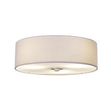 Justice Design FAB-9595-WHTE-NCKL Textile Classic Brushed Nickel Ceiling Lighting