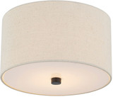 Justice Design FAB-9730-CREM Woven Fabric Classic EVOLV Modern 11" Ceiling Light Fixture