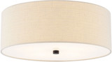 Justice Design FAB-9731-CREM Woven Fabric Classic EVOLV Contemporary 18" Ceiling Light Fixture