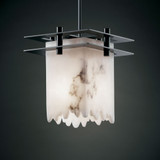 Justice Design FAL-8165 LumenAria™ Faux Alabaster 7.5" Tall Mini Hanging Light Fixture