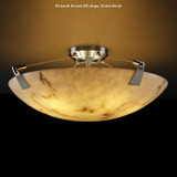 Justice Design FAL-9632 Tapered Clips Small LumenAria Faux Alabaster 27 Inch Wide Overhead Light