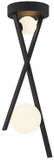 Justice Design FSN-4017-OPAL-MBLK Fusion Stix Contemporary Matte Black LED Ceiling Light