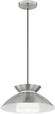Justice Design FSN-4187-OPAL-NCKL Woven Fabric Classic EVOLV Contemporary Brushed Nickel Pendant Lighting Fixture
