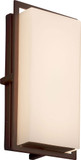 Justice Design FSN-7562W-OPAL-DBRZ Fusion Avalon Modern Dark Bronze LED Exterior Small Wall Sconce Light