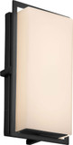 Justice Design FSN-7562W-OPAL-MBLK Fusion Avalon Contemporary Matte Black LED Outdoor Small Wall Sconce
