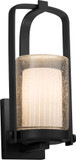 Justice Design FSN-7581W-10-RBON-MBLK Fusion Atlantic Modern Matte Black Exterior Small Lamp Sconce
