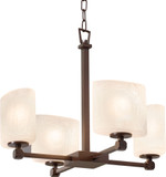 Justice Design FSN-8420 Fusion Tetra Contemporary Mini Chandelier Lighting