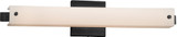 Justice Design FSN-8681-OPAL-MBLK Fusion Edge Contemporary Matte Black LED 23" Vanity Lighting Fixture