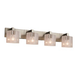 Justice Design FSN-8924 Fusion Modular Modern 4-Light Bathroom Lighting Fixture