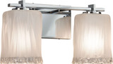 Justice Design GLA-8442 Veneto Luce Era Contemporary 2-Light Bathroom Wall Light Fixture