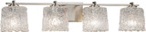 Justice Design GLA-8444 Veneto Luce Era Contemporary 4-Light Lighting For Bathroom