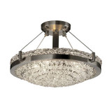 Justice Design GLA-9681-35 Veneto Luce Ring Modern Round Flush Mount Lighting