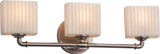 Justice Design PNA-8463-55 Porcelina Bronx Modern 3-Light Bath Lighting Sconce