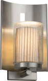 Justice Design POR-7591W-10-PLET-NCKL Limoges Embark Contemporary Brushed Nickel Exterior Lighting Sconce
