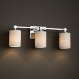 Justice Design POR-8423 Tetra Limoges 3-Light Bathroom Lighting