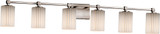 Justice Design POR-8426 Limoges Tetra Modern 6-Light Bathroom Vanity Lighting