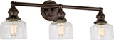 JVI Designs 1212-08-S4 Union Square Contemporary Oil Rubbed Bronze 3-Light Lighting For Bathroom