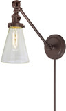 JVI Designs 1255-08-S10 Soho Barclay Modern Oil Rubbed Bronze Swing Arm Wall Light