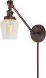 JVI Designs 1255-08-S9 Soho Liberty Modern Oil Rubbed Bronze Swing Arm Wall Light