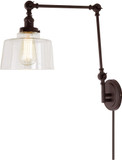 JVI Designs 1257-08-S14 Soho Oil Rubbed Bronze Swing Arm Wall Lamp