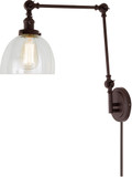 JVI Designs 1257-08-S5 Soho Oil Rubbed Bronze Wall Swing Arm Lamp