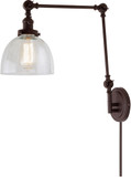 JVI Designs 1257-08-S5-CB Soho Oil Rubbed Bronze Swing Arm Wall Lamp