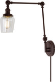 JVI Designs 1257-08-S9 Soho Oil Rubbed Bronze Swing Arm Wall Lamp