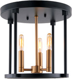 JVI Designs 3064-10 Roxhill Satin Brass and Black Ceiling Lighting