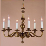 JVI Designs 906 Transitional Style 6 Lamp 23 Inch Diameter Hanging Chandelier