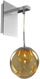 Kalco 309520CH-AMBER Meteor Contemporary Chrome Halogen Wall Lighting