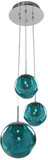 Kalco 309540CH-AQUA Meteor Modern Chrome Halogen Multi Pendant Light