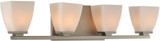 Kalco 310634SN Huntington Satin Nickel Xenon 4-Light Bathroom Wall Sconce
