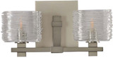Kalco 312132SN Clearwater Modern Satin Nickel Xenon 2-Light Bathroom Vanity Lighting
