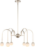 Kalco 512871PN Bistro Modern Polished Nickel LED 28" Chandelier Light
