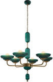 Kalco 519671STB Verde Modern Satin Brass Chandelier Light