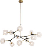 Kanova & Company KCH0122-12ANB Matterhorn Modern Rembrandt Brass Lighting Chandelier