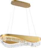 Kanova & Company KCH1101L-38CG Venosa Contemporary Champagne Gold LED Kitchen Island Lighting