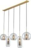 Kanova & Company KCH1116-5 Fano Modern Rembrandt Brass Multi Pendant Hanging Light