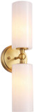 Kanova & Company KWS0108-2ANB Ortona Modern Rembrandt Brass Bathroom Light Fixture
