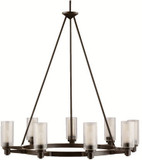 Kichler 2346OZ Circolo Contemporary Olde Bronze 36" Chandelier Lighting