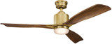 Kichler 300027NBR Ridley II Natural Brass Cherry 52" Indoor Home Ceiling Fan