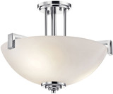 Kichler 3797CHL18 Eileen Modern Chrome LED Convertible Flush Ceiling Light Fixture