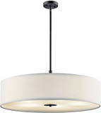Kichler 42196BK Black 30" Drum Pendant Lighting Fixture