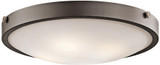 Kichler 42276OZ Lytham Contemporary Olde Bronze Flush Mount Ceiling Light Fixture