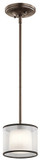 Kichler 43152MIZ Tallie Modern Mission Bronze Halogen Mini Drum Pendant Lamp
