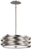 Kichler 43301NI Roswell Modern Brushed Nickel Drum Pendant Light Fixture