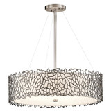 Kichler 43347CLP Silver Coral Modern Classic Pewter Finish 22" Wide Drum Ceiling Light Pendant