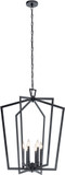 Kichler 43495BK Abbotswell Contemporary Black 25" Foyer Lighting Fixture